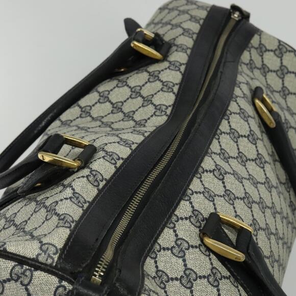 GUCCI GG Supreme Boston Bag Pvc Navy Gold - Picture 6 of 16